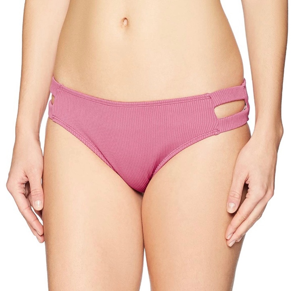 Bikini Bottom Blush Pink Double Strap Hipster Med